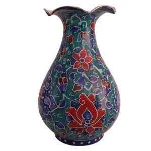 گلدان میناکاری طرح گل ختایی کد M14