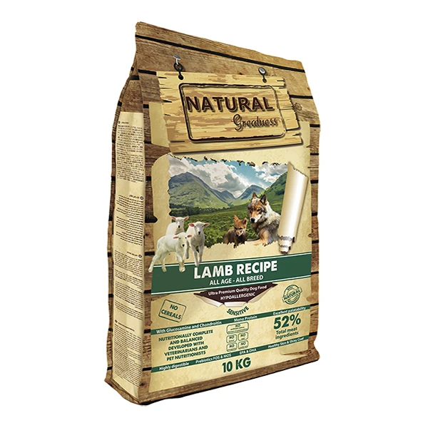 غذای خشک سگ نچرال گریتنس مدل گوشت بره وزن 10 کیلوگرم