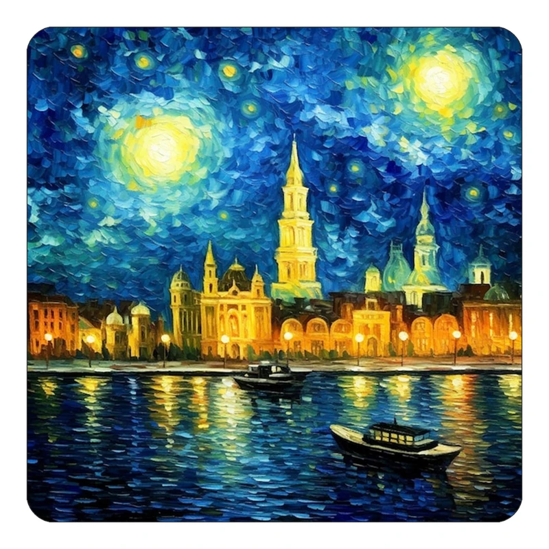 مگنت کاکتی طرح نقاشی رنگ روغن مدل mp71113