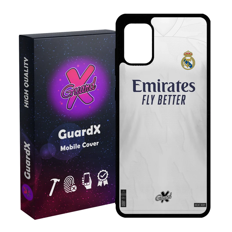 کاور گارد ایکس طرح Real Madrid مدل Glass10254 مناسب برای گوشی موبایل سامسونگ Galaxy A31