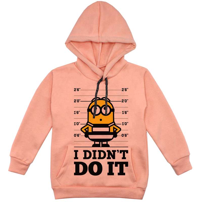 هودی پسرانه مدل مینیون F74 رنگ گلبهی