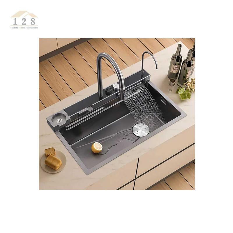 سینک ظرفشویی استیل مدل پیانویی 3 کلید توکار