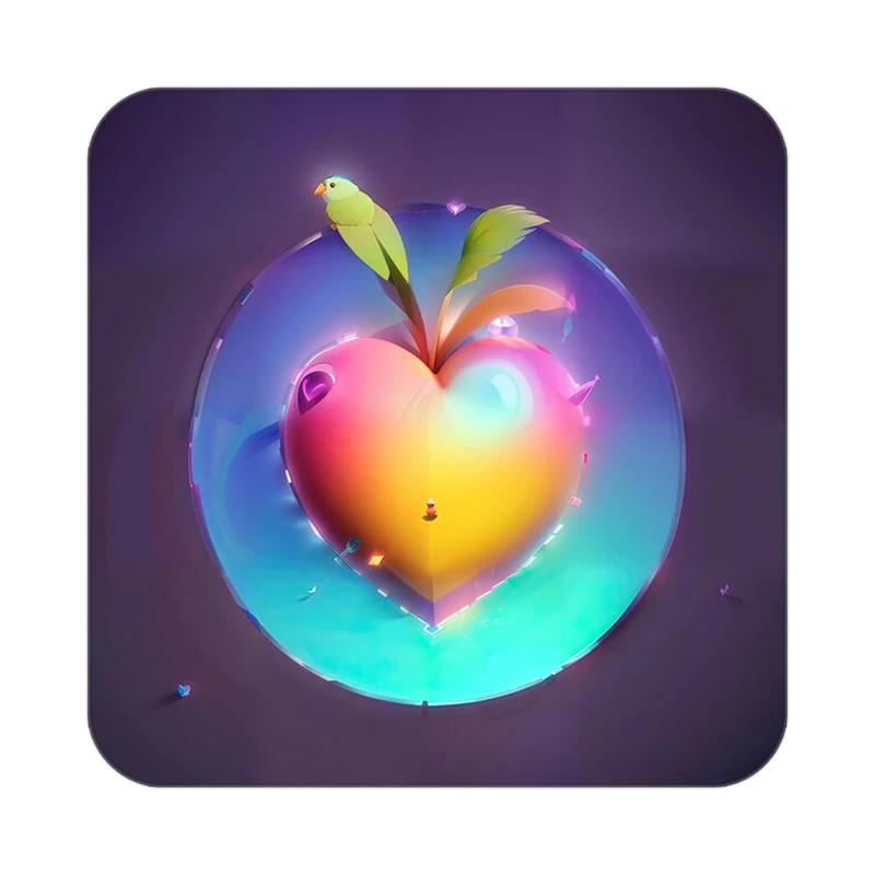 زیر لیوانی کاکتی مدل عاشقانه کد mp11285