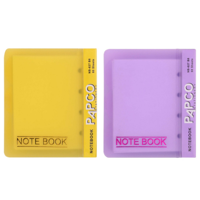 دفتر کلاسور 60 برگ پاپکو مدل 627 جیبی بسته ۴۸ عددی