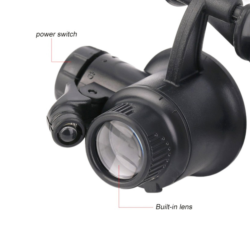 ذره بین مدل عینکی دوچشمی 4 لنز کد 9892