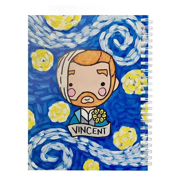 دفتر مشق 50 برگ مدل ونگوگ