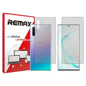 Remix matte screenprotector HyMTT model suitable for Samsung Galaxy Note10  Plus mobile phones along with the back of the phone