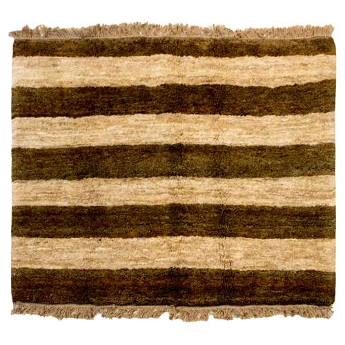 گبه دستباف یک و نیم متری فرش چمن رخ مدل مدرن کد 261344 