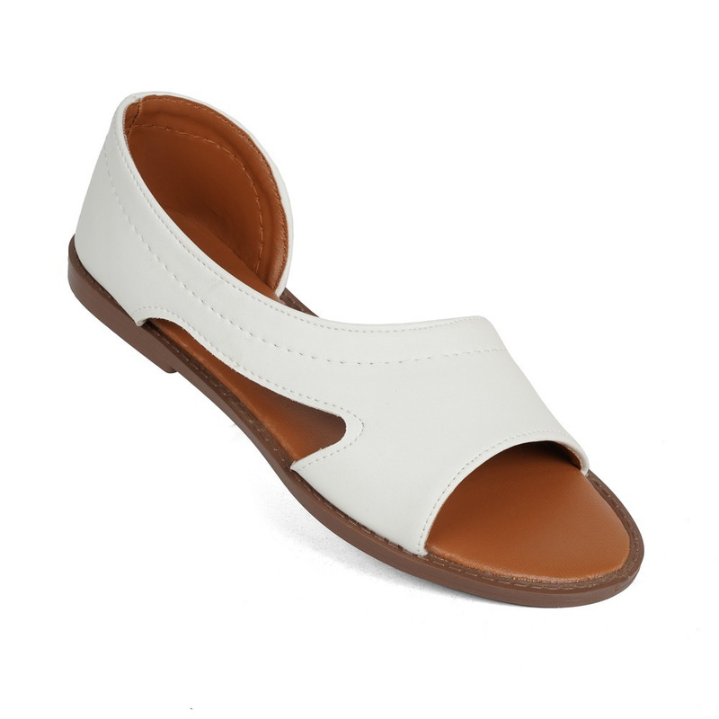 صندل زنانه نیکتا مدل t-10 رنگ سفید