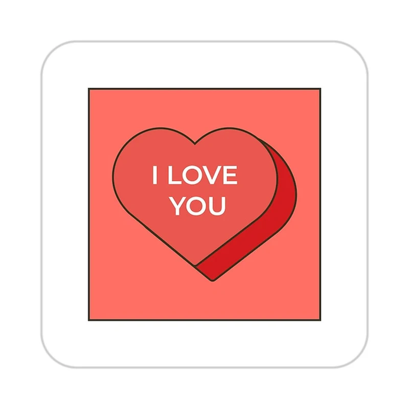 زیر لیوانی کاکتی طرح عاشقانه مدل mp40981