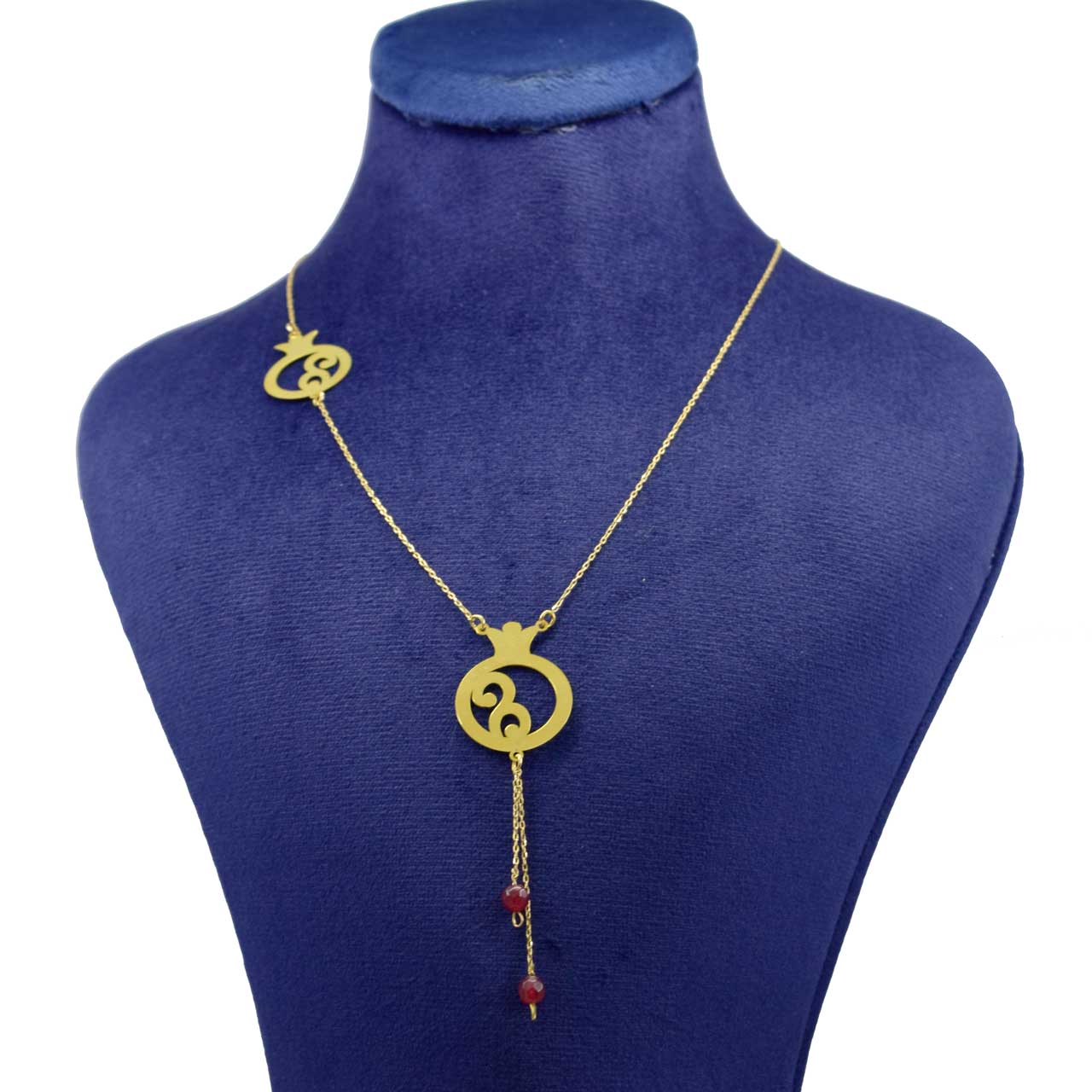 گردنبند طلا 18 عیار زنانه کانیار گالری طرح انار مدل یلدا 12