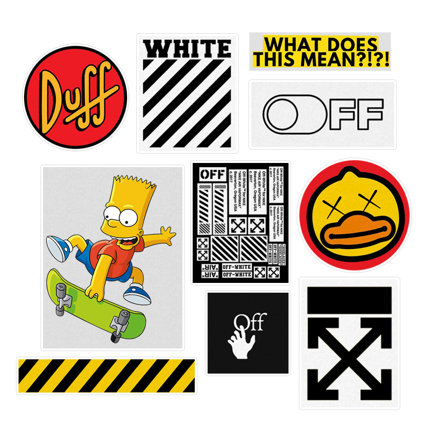 استیکر لپ تاپ ماسا دیزاین طرح The Simpsons کد SAL11 مجموعه 10 عددی