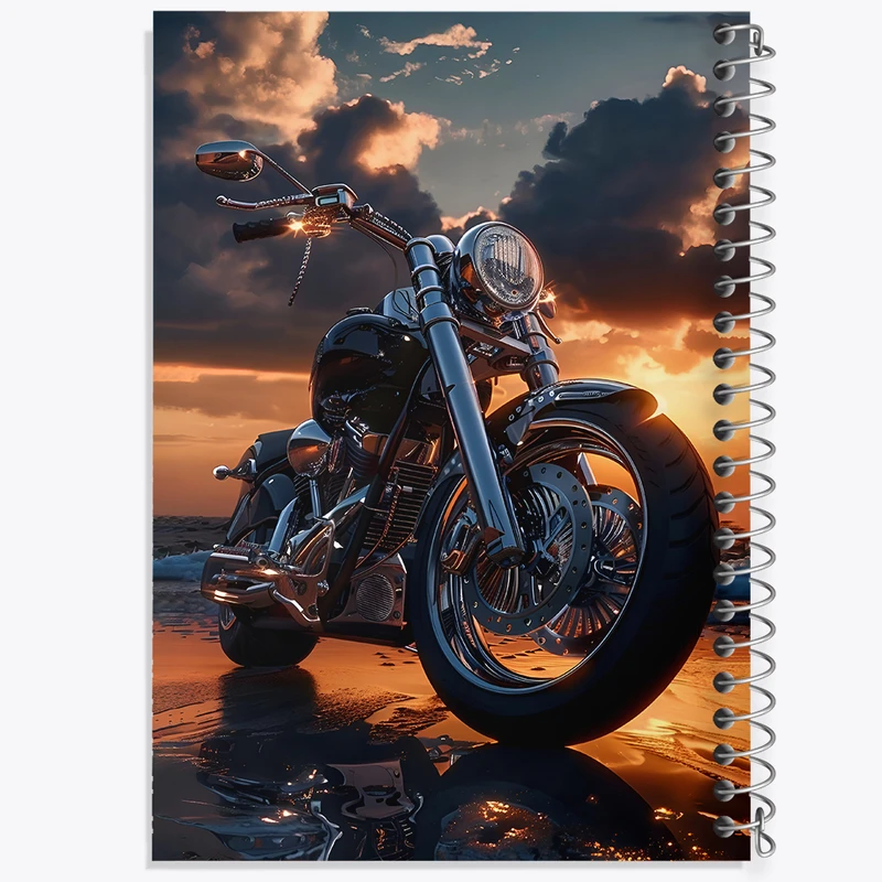 دفتر مشق 50 برگ خندالو طرح موتور سیکلت (Motorcycle) کد F7020