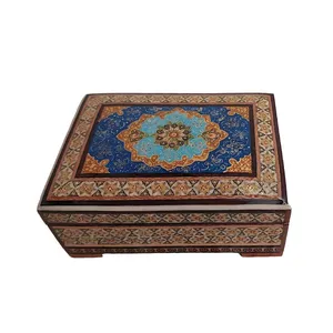 جعبه جواهرات خاتم کاری مدل اسلیمی کد108