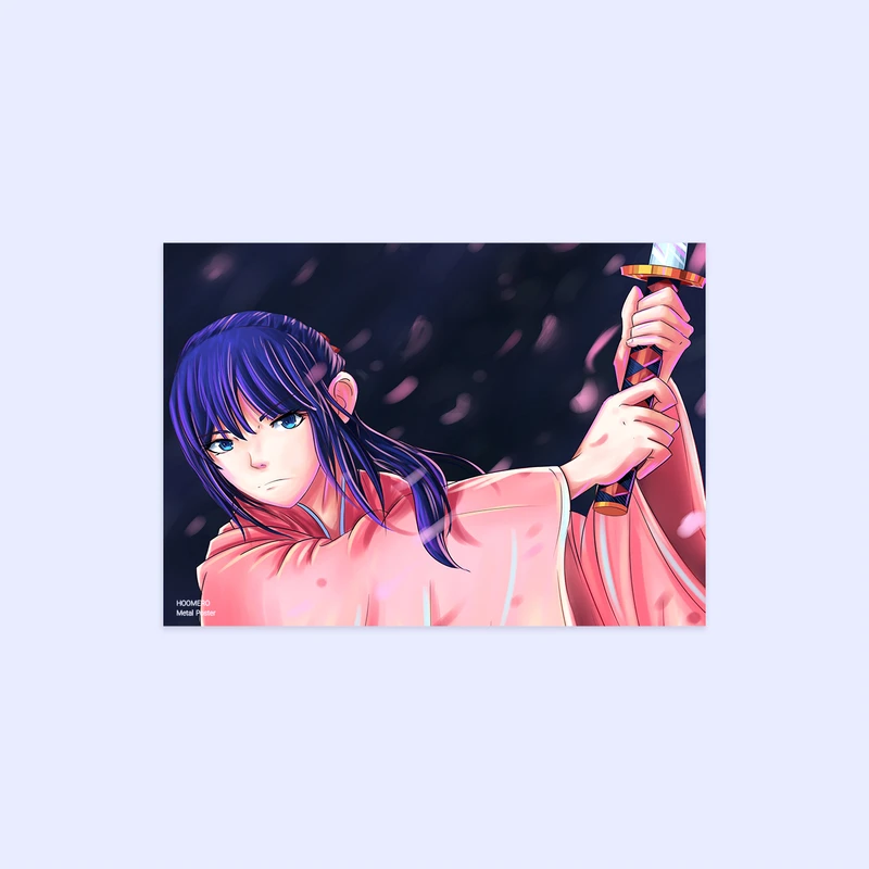 پوستر هومرو مدل فلزی طرح انیمه رورونی کنشین کد PS1436