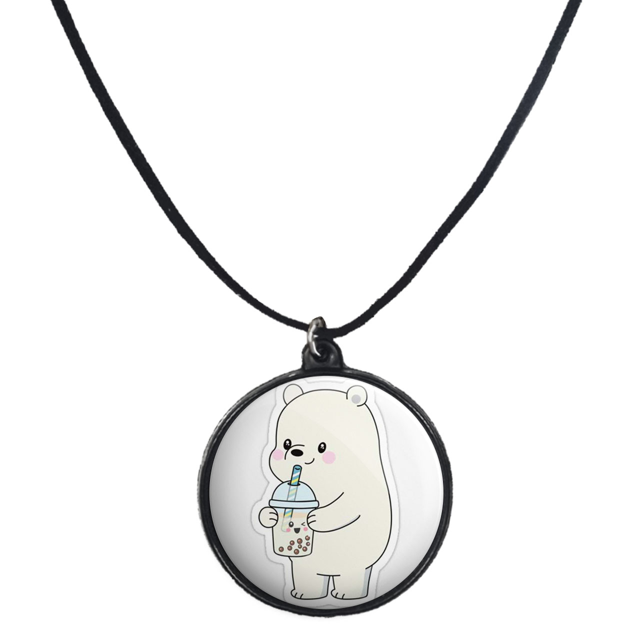 گردنبند پرمانه طرح خرس‌های کله‌فندقی کد pmb.10173 مدل دو طرفه