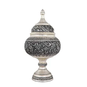 قندان قلمزنی مسی مدل نقره