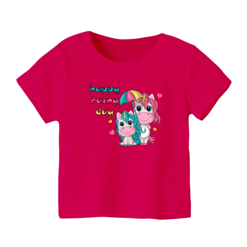 تی شرت آستین کوتاه بچگانه مدل یونیکورن کد ۴۷