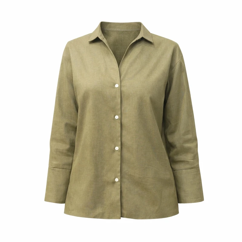 شومیز آستین بلند یقه ایستاده زنانه مدل لایت