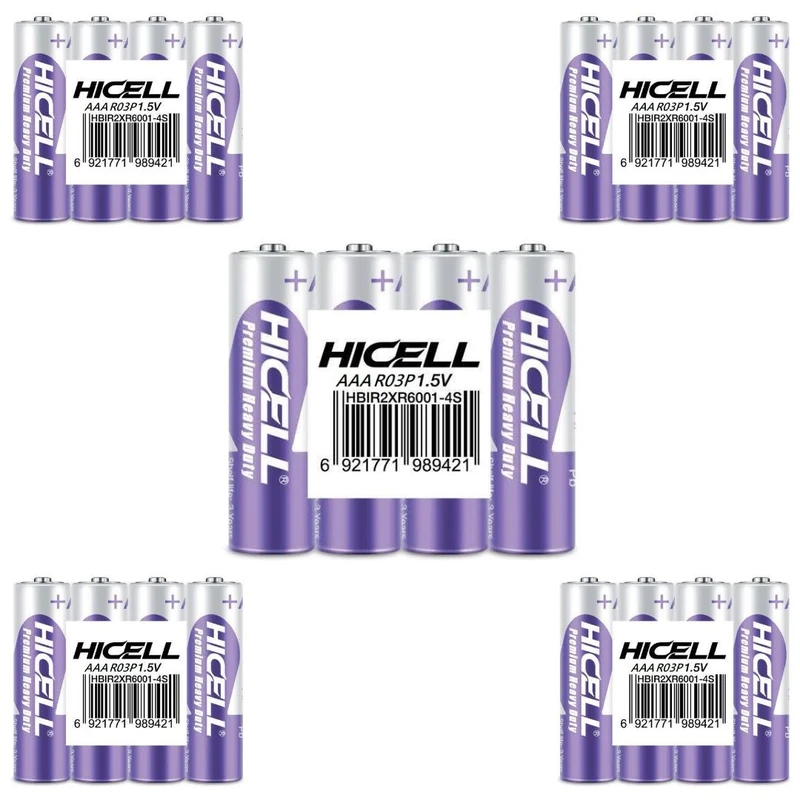 باتری نیم قلمی هایسل مدل SUPER POWER بسته 20 عددی