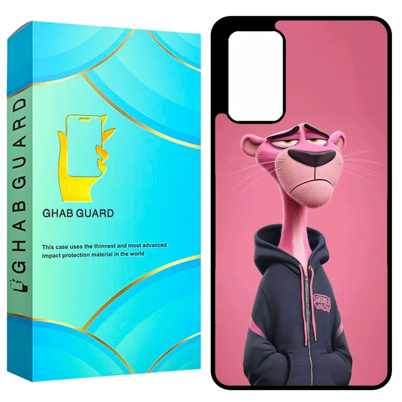 کاور قاب گارد طرح پلنگ صورتی مدل GCHPA72 مناسب برای گوشی موبایل سامسونگ Galaxy A72 4G