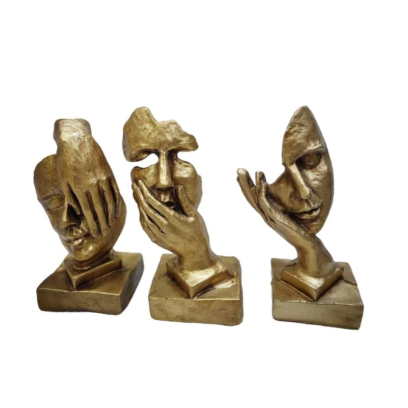 مجسمه دنیا دکوری سرمد مدل کر و کور لال مجموعه 3 عددی