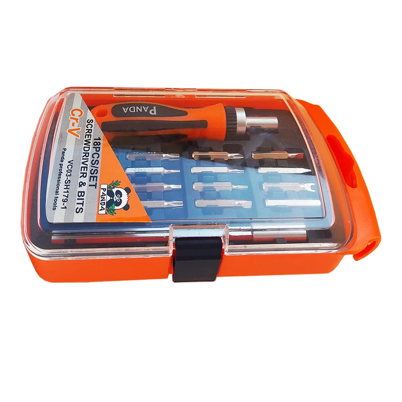 پیچ گوشتی الکترونیکی پاندا مدل AT -1880 مجموعه 18 عددی