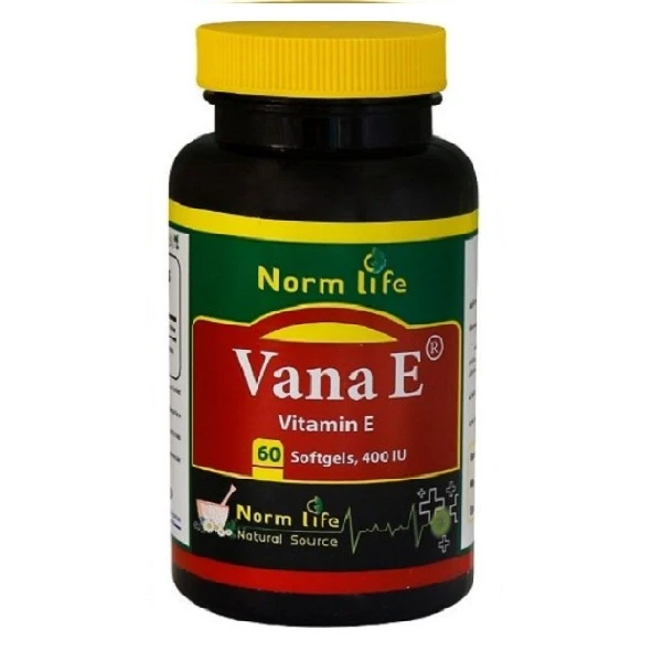 کپسول وانا ای ویتامین ای 400 نورم لایف بسته 60 عددی