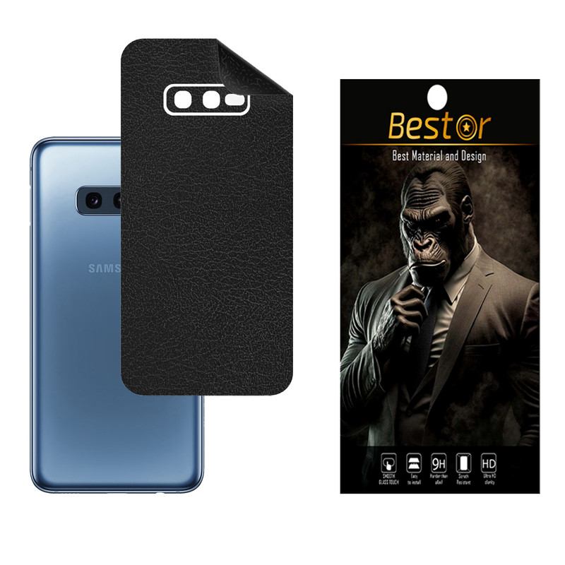 برچسب پوششی بستور مدل Leather-b مناسب برای گوشی موبایل سامسونگ GALAXY S10e