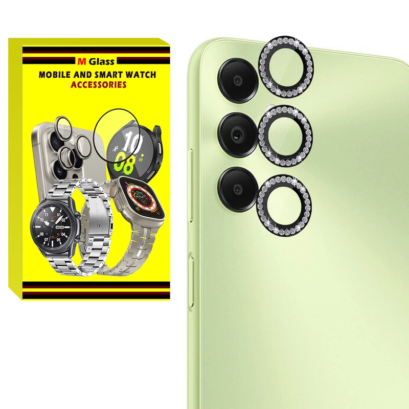 محافظ لنز دوربین فلزی ام‌گلس مدل RNG Diamond MG مناسب برای گوشی موبایل سامسونگ Galaxy A34