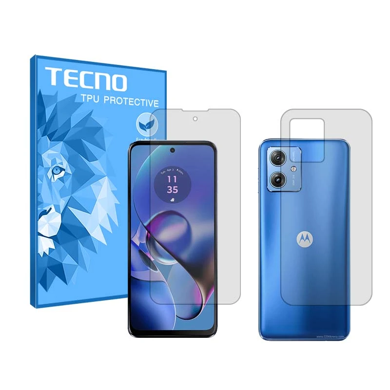 محافظ صفحه نمایش شفاف تکنو مدل HyGEL مناسب برای گوشی موبایل موتورولا Moto G64 به همراه محافظ پشت گوشی