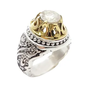 انگشتر نقره مردانه مدل موزانایت کد 5419190