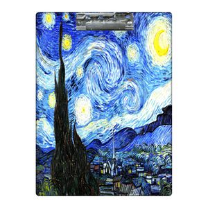 نقد و بررسی تخته شاسی طرح نقاشی ونگوگ شب پرستاره کد 1554576 سایز A4 توسط خریداران
