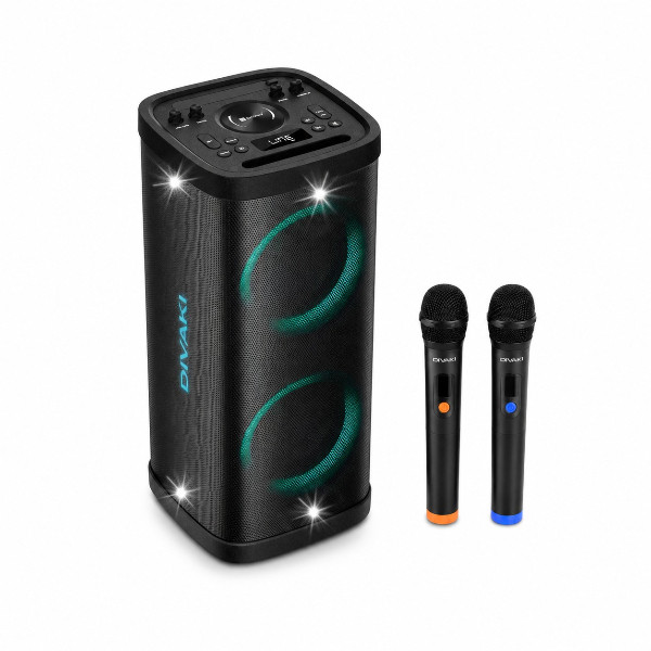 پخش‌کننده خانگی دیواکی مدل DT-R800B به همراه دو عدد میکروفن بی‌سیم و ریموت کنترل