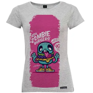 تی شرت آستین کوتاه زنانه 27 مدل Zombie Burgers کد MH1137