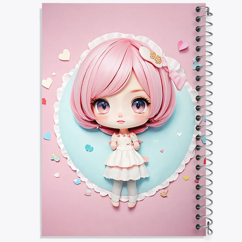 دفتر مشق 50 برگ خندالو طرح دخترانه (Girlish) کد 36888