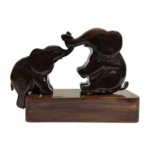 مجسمه چوبی طرح فیل مدل 40118