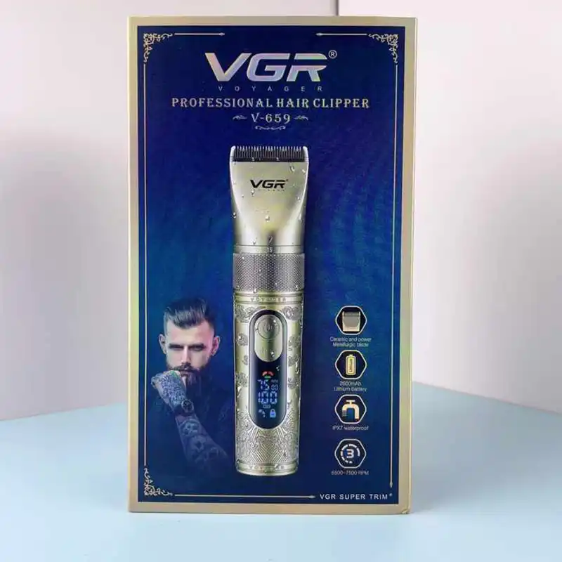 ماشین اصلاح موی سر و صورت شارژی وی جی ار مدل V-659