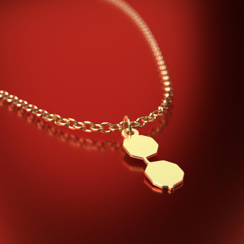 آویز ساعت طلا 18 عیار زنانه مدوپد مدل عینک کد CA17299