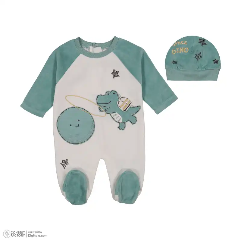 ست سرهمی و کلاه نوزادی پسرانه ایندیگو مدل 23203