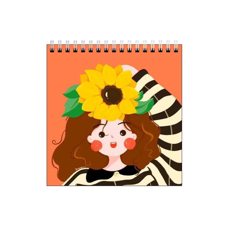 دفتر طراحی طرح دختر و افتابگردان کد 2170106