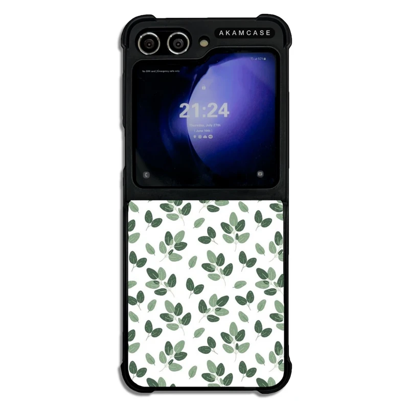 کاور آکام مدل AMC-WSGZFLIP5-LEAVES-38 مناسب برای گوشی موبایل سامسونگ Galaxy Z Flip 5
