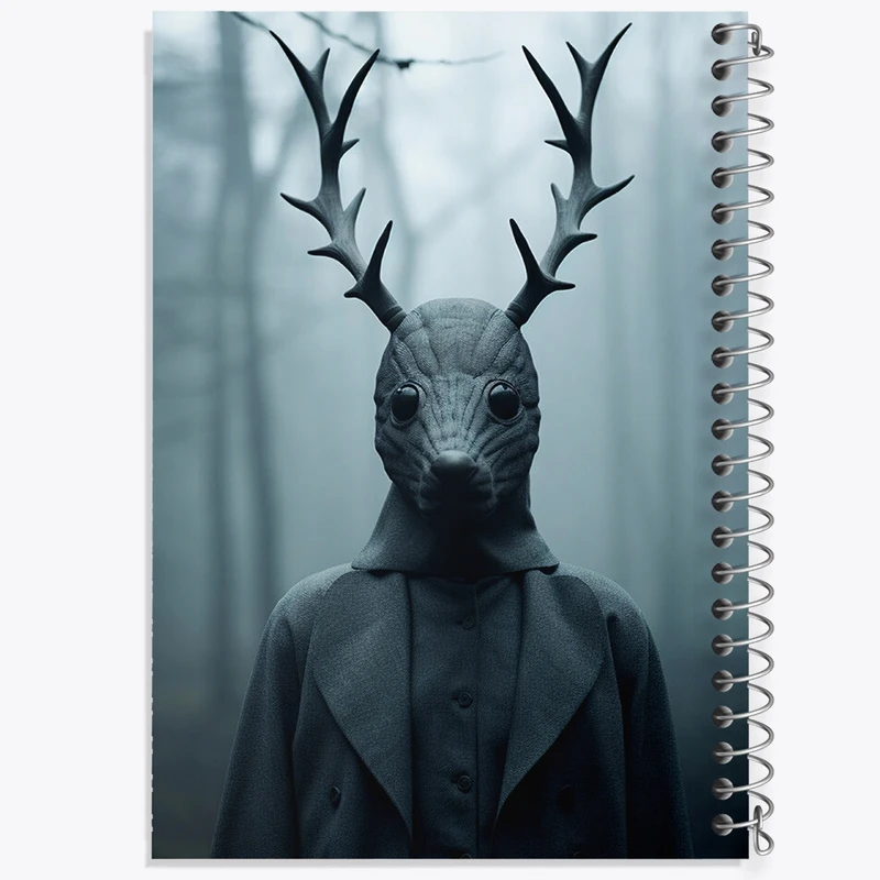 دفتر نقاشی 50 برگ خندالو طرح صورتک گوزن  کد F483