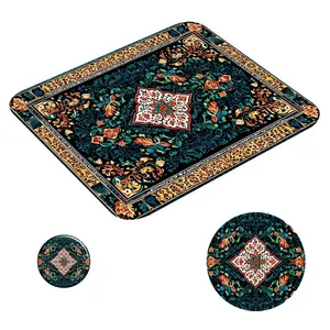 ماوس پد طرح فرش سنتی کد A4 به همراه زیر لیوانی و پیکسل
