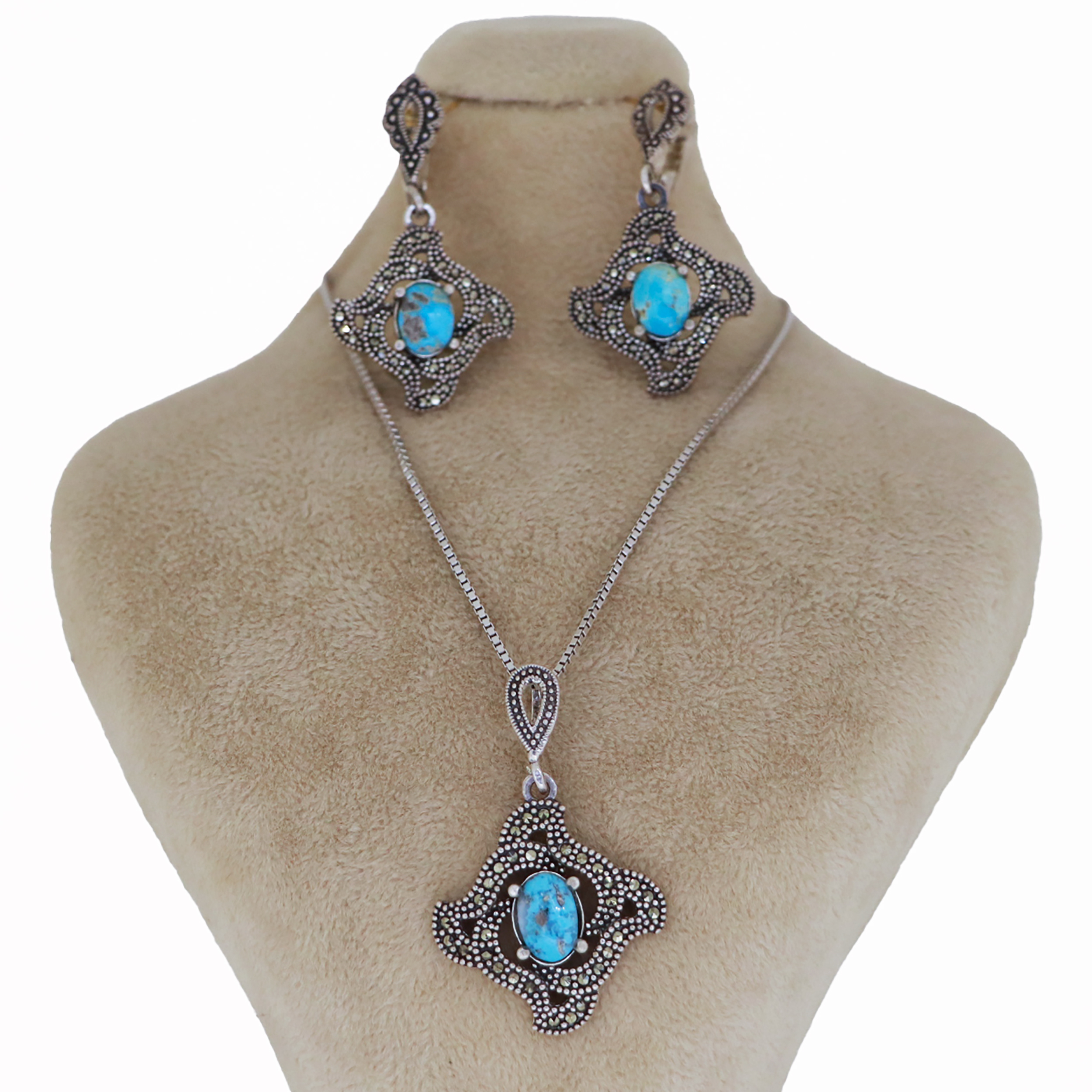 نیم ست نقره زنانه مدل 2387628