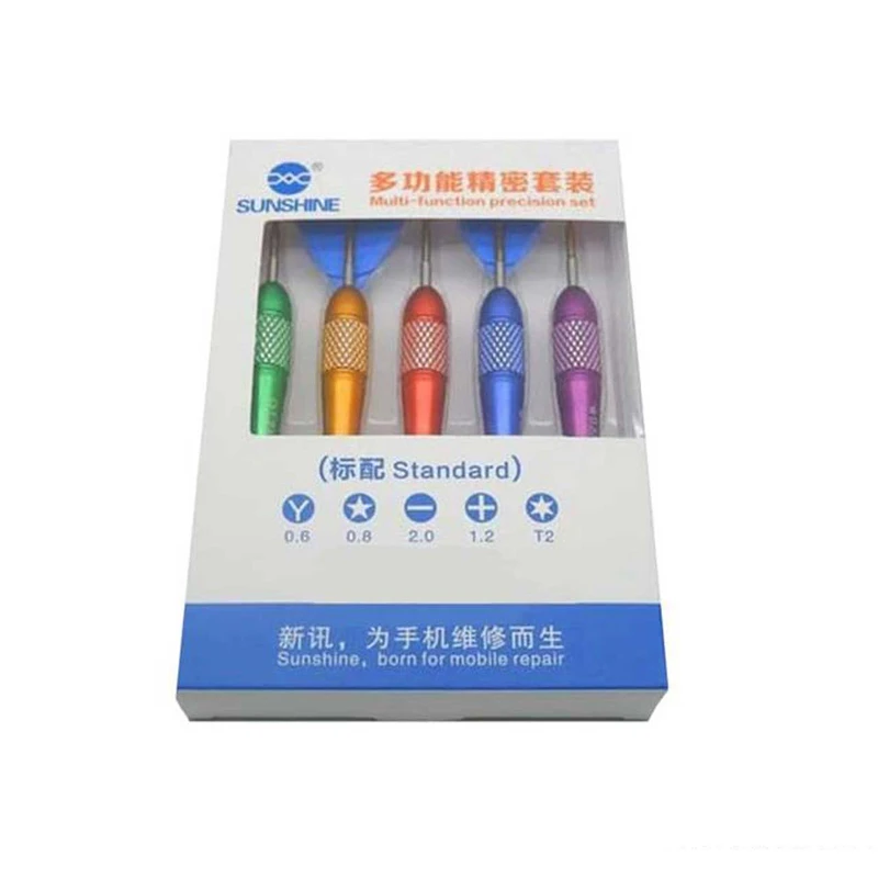 پیچ گوشتی سانشاین مدل SS-5103E مجموعه 5 عددی به همراه دو عدد قاب بازکن 