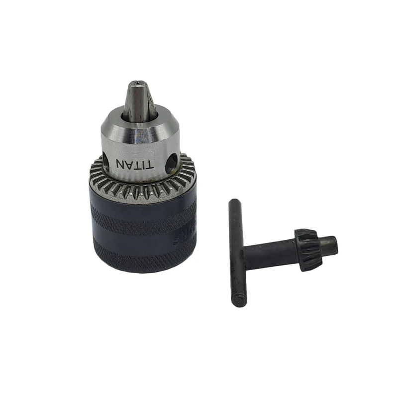 سه نظام فولادی تیتان مدل 011  سایز 10 میلیمتر به همراه آچار سه نظام 