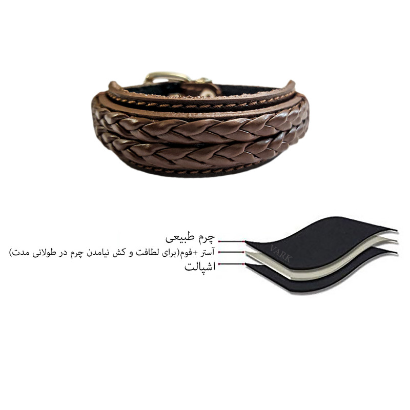 دستبند چرم وارک مدل دارا کد rb373