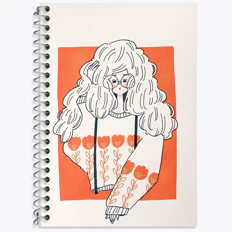 دفتر زبان 50 برگ خندالو مدل سه خط طرح دخترانه کد F7379