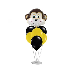 بادکنک سورتک مدل میمون مجموعه 8 عددی به همراه استند بادکنک